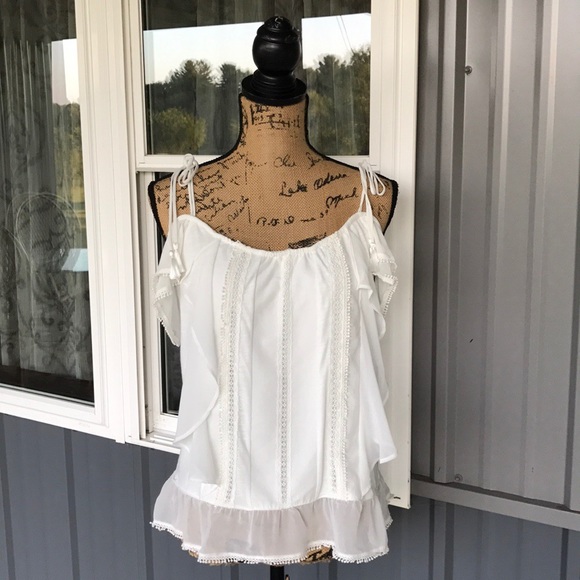 White House Black Market Tops - White House Black Market Cold Shoulder Top